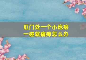 肛门处一个小疙瘩一碰就痛痒怎么办