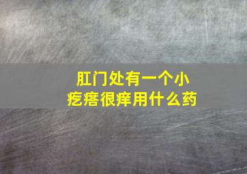 肛门处有一个小疙瘩很痒用什么药