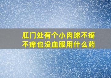 肛门处有个小肉球不疼不痒也没血服用什么药