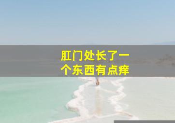 肛门处长了一个东西有点痒