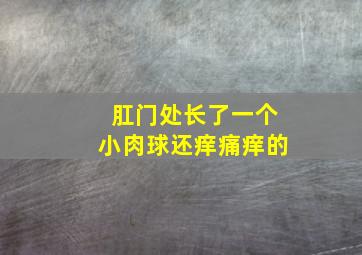 肛门处长了一个小肉球还痒痛痒的