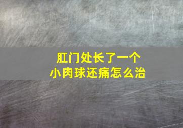 肛门处长了一个小肉球还痛怎么治