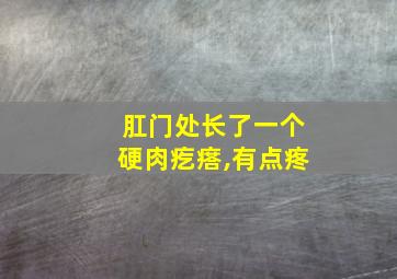 肛门处长了一个硬肉疙瘩,有点疼