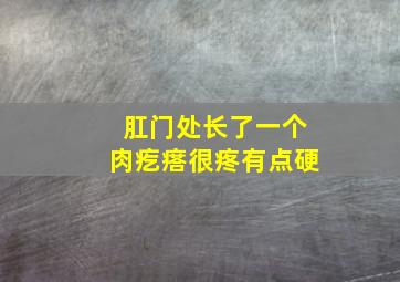 肛门处长了一个肉疙瘩很疼有点硬