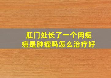 肛门处长了一个肉疙瘩是肿瘤吗怎么治疗好