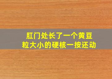 肛门处长了一个黄豆粒大小的硬核一按还动