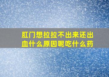 肛门想拉拉不出来还出血什么原因呢吃什么药