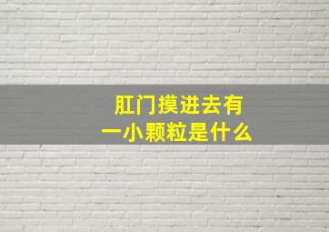 肛门摸进去有一小颗粒是什么