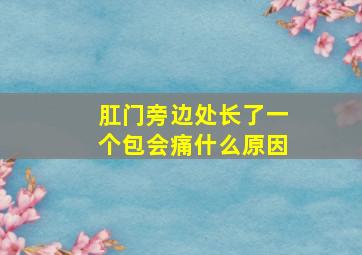 肛门旁边处长了一个包会痛什么原因