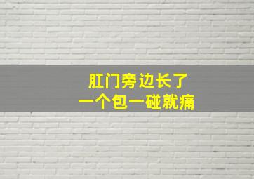 肛门旁边长了一个包一碰就痛