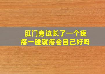 肛门旁边长了一个疙瘩一碰就疼会自己好吗