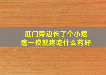 肛门旁边长了个小疙瘩一摸就疼吃什么药好