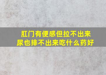 肛门有便感但拉不出来尿也排不出来吃什么药好