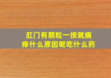 肛门有颗粒一按就痛痒什么原因呢吃什么药