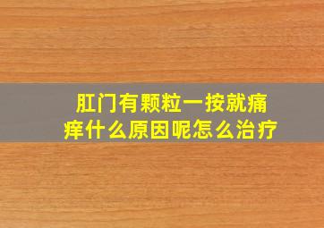 肛门有颗粒一按就痛痒什么原因呢怎么治疗