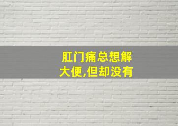 肛门痛总想解大便,但却没有