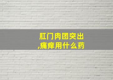 肛门肉团突出,痛痒用什么药