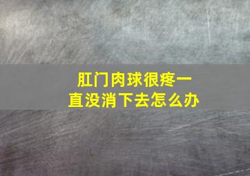 肛门肉球很疼一直没消下去怎么办