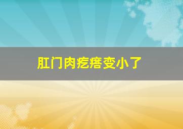 肛门肉疙瘩变小了