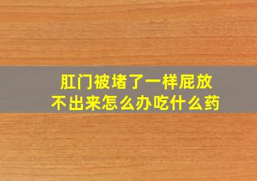 肛门被堵了一样屁放不出来怎么办吃什么药