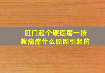 肛门起个硬疙瘩一按就痛痒什么原因引起的