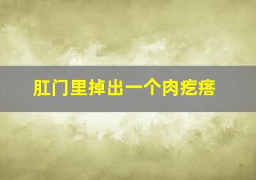 肛门里掉出一个肉疙瘩