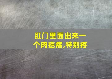 肛门里面出来一个肉疙瘩,特别疼