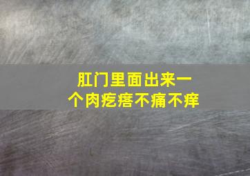 肛门里面出来一个肉疙瘩不痛不痒