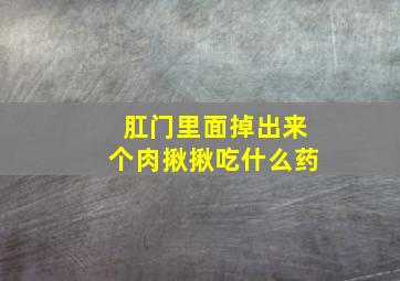 肛门里面掉出来个肉揪揪吃什么药