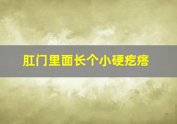 肛门里面长个小硬疙瘩