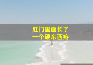 肛门里面长了一个硬东西疼