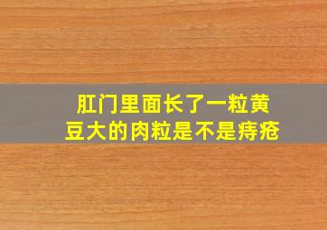 肛门里面长了一粒黄豆大的肉粒是不是痔疮