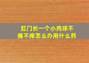 肛门长一个小肉球不痛不痒怎么办用什么药