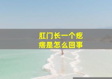 肛门长一个疙瘩是怎么回事