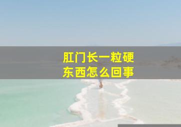 肛门长一粒硬东西怎么回事