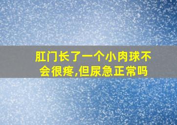 肛门长了一个小肉球不会很疼,但尿急正常吗