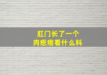 肛门长了一个肉疙瘩看什么科