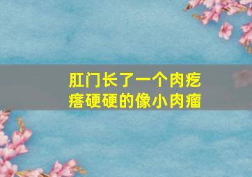 肛门长了一个肉疙瘩硬硬的像小肉瘤