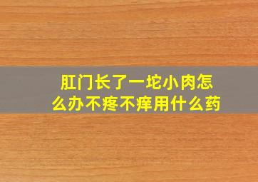 肛门长了一坨小肉怎么办不疼不痒用什么药