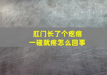 肛门长了个疙瘩一碰就疼怎么回事