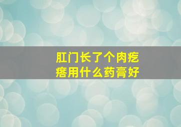 肛门长了个肉疙瘩用什么药膏好