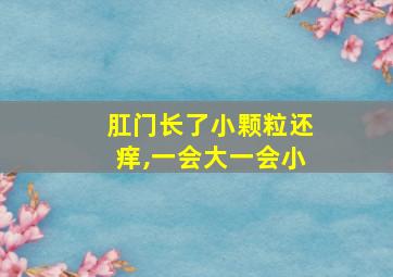 肛门长了小颗粒还痒,一会大一会小