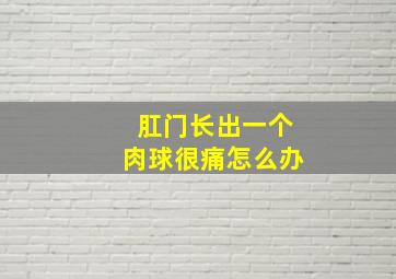 肛门长出一个肉球很痛怎么办