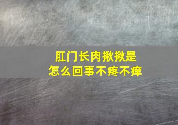 肛门长肉揪揪是怎么回事不疼不痒