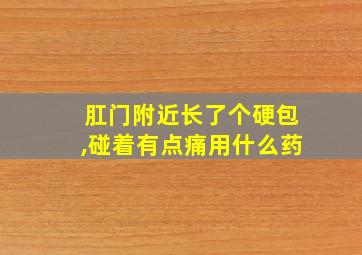 肛门附近长了个硬包,碰着有点痛用什么药