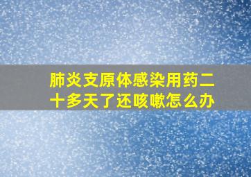 肺炎支原体感染用药二十多天了还咳嗽怎么办