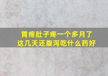 胃疼肚子疼一个多月了这几天还腹泻吃什么药好