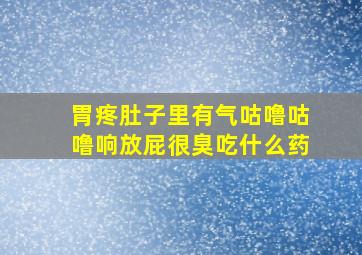 胃疼肚子里有气咕噜咕噜响放屁很臭吃什么药