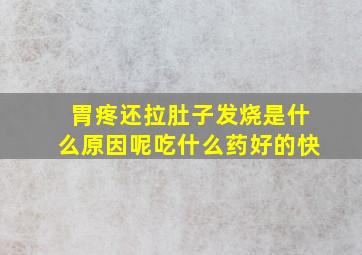 胃疼还拉肚子发烧是什么原因呢吃什么药好的快