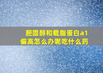 胆固醇和载脂蛋白a1偏高怎么办呢吃什么药